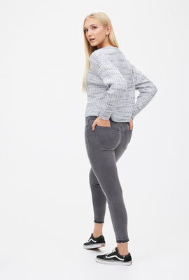 Jean Ava ajusté mi-taille