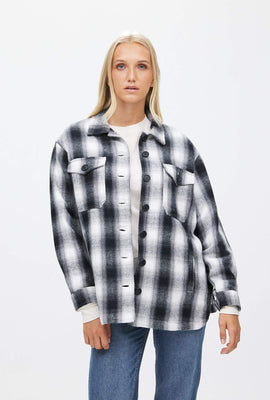 Veste-chemise surdimensionnée boutonnée