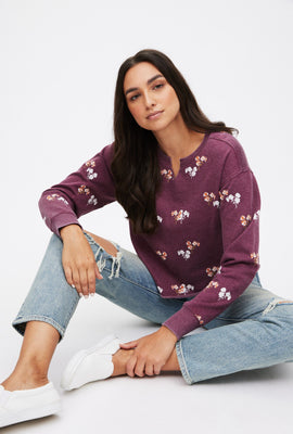 Pull à enfiler fleurs de lys