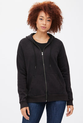 Tunique Easy à capuchon, manches raglans et glissière