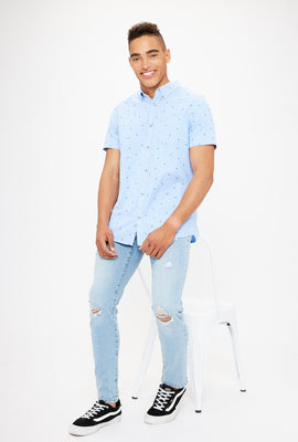 Chemise Oxford Aéropostale extensible avec motif d'ancres