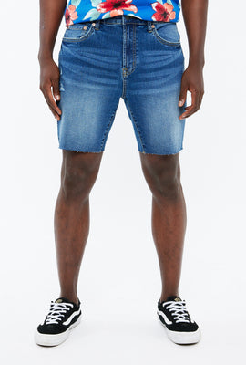Short AERO athlétique en denim extensible max à effet destruction