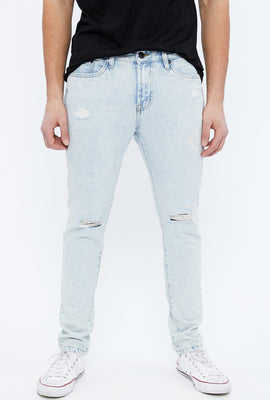 Jean détruit à coupe skinny