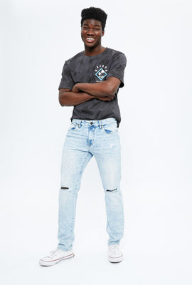 Jean mince extensible max à effet Destruction AERO