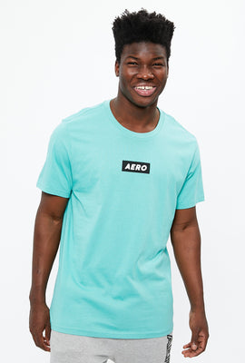 T-shirt à imprimé de logo carré AERO