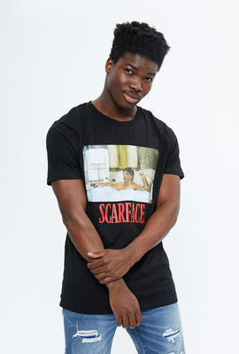 T-shirt imprimé Scarface dans la baignoire