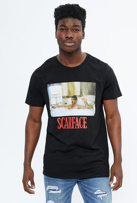 T-shirt imprimé Scarface dans la baignoire