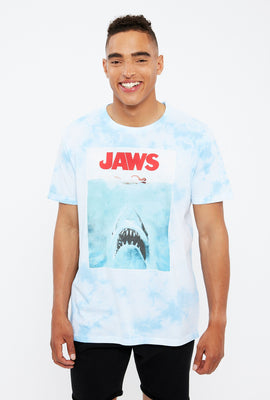 T-shirt noué-teint à imprimé Jaws
