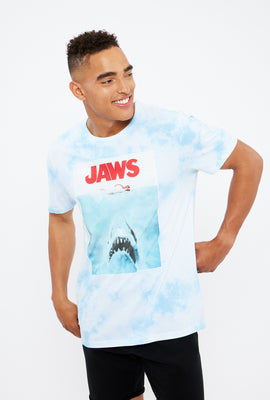 T-shirt noué-teint à imprimé Jaws