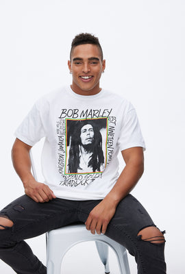 T-shirt à imprimé graphique portrait Bob Marley
