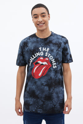 T-shirt teint noué à imprimé graphique The Rolling Stones