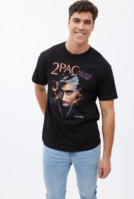 T-shirt a imprimé graphique Tupac All Eyes On Me