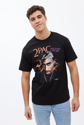 T-shirt a imprimé graphique Tupac All Eyes On Me