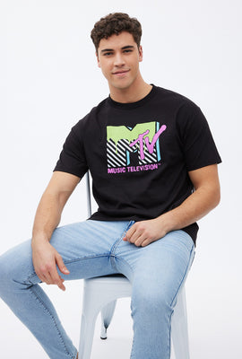 T-shirt a imprimé graphique MTV Retro Logo