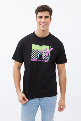 T-shirt a imprimé graphique MTV Retro Logo
