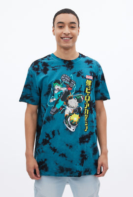 T-shirt teint noué à imprimé graphique My Hero Academia