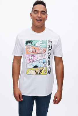 T-shirt à imprimé graphique panneaux My Hero Academia