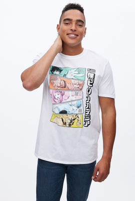 T-shirt à imprimé graphique panneaux My Hero Academia