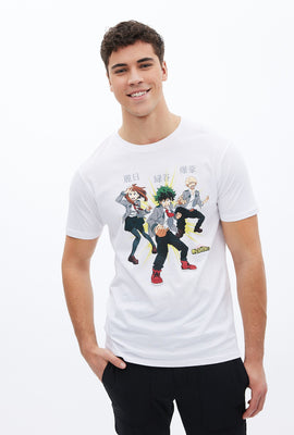 T-shirt a imprimé graphique personnages My Hero Academia
