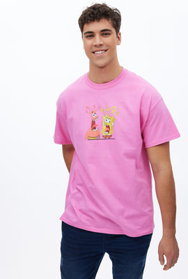 T-shirt à imprimé graphique Bob l'éponge et Patrick explose