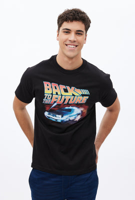 T-shirt à imprimé graphique poster voiture Retour Vers Le Futur