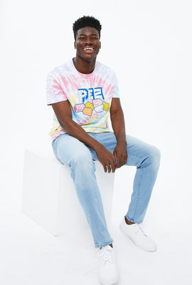 T-shirt noué-teint à imprimé PEZ