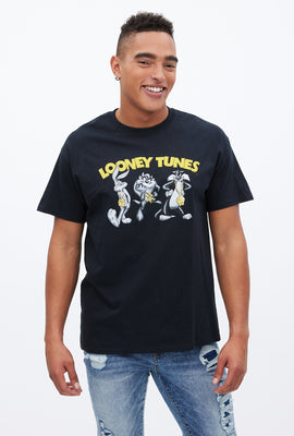T-shirt à imprimé graphique chaines en or Looney Tunes