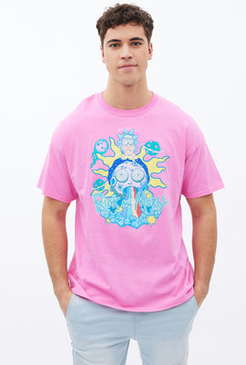 T-shirt a imprimé graphique Rick And Morty Trippy Rain