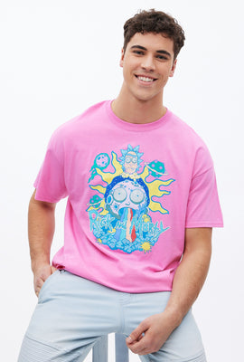 Rick And Morty Trippy Rain Graphic Tee