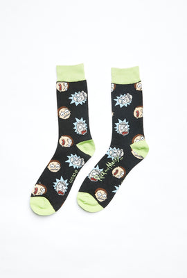 Chaussettes graphique visages Rick et Morty
