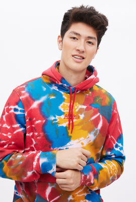 AERO Tie Dye Tonal Embroidery Graphic Pullover Hoodie