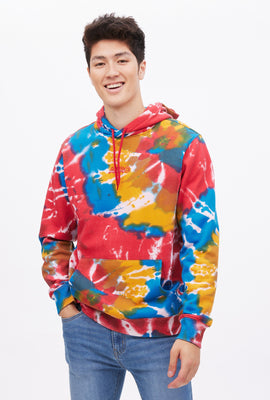 AERO Tie Dye Tonal Embroidery Graphic Pullover Hoodie