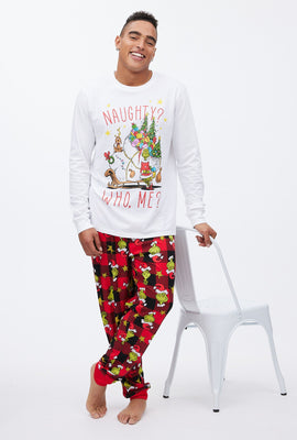 Ensemble pyjama 2 pièces à imprimé graphique Le Grincheux Naughty Who Me