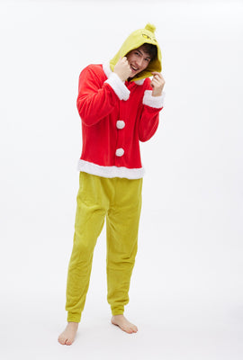 Combinaison pelucheuse à imprimé des fêtes The Grinch