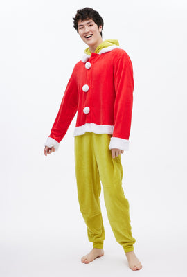 Combinaison pelucheuse à imprimé des fêtes The Grinch