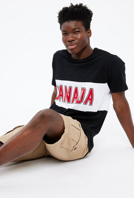 T-shirt AERO à imprimé Canada avec blocs de couleurs