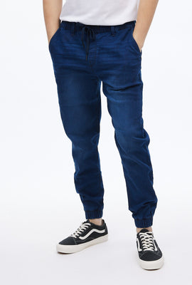 Jogger décontracté en tricot de denim AERO