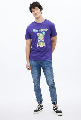 Jogger mince en tricot de denim avec panneau AERO