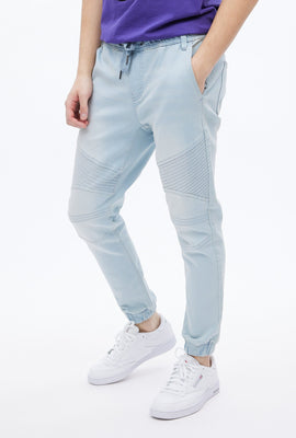 Jogger minde de style moto en tricot de denim AÉRO