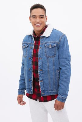 Veste en denim Aéropostale avec doublure en Sherpa