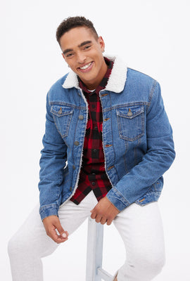 Veste en denim Aéropostale avec doublure en Sherpa