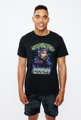 T-shirt à imprimé Tupac Keep Ya Head Up