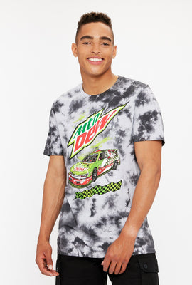 T-shirt noué-teint à imprimé Mountain Dew