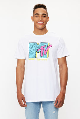 T-shirt à imprimé Logo MTV rétro