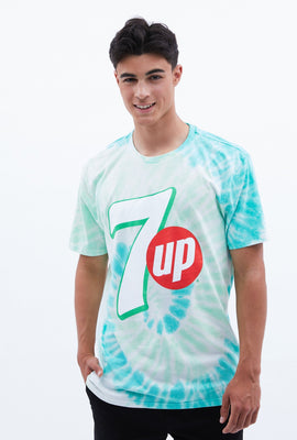 T-shirt teint-noué en spirale à imprimé 7UP