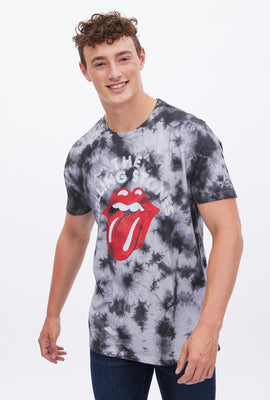 T-shirt teint noué à imprimé graphique The Rolling Stones