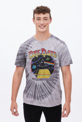 T-shirt teint noué en spirale à imprimé graphique Pink Floyd Dark Side Of The Moon
