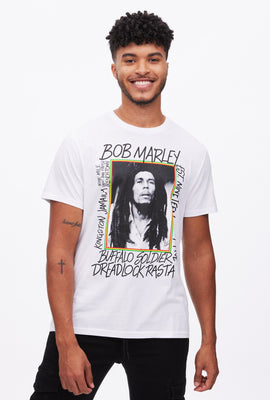 T-shirt à imprimé graphique portrait Bob Marley