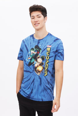 T-shirt teint noué à imprimé graphique My Hero Academia