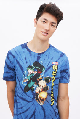 T-shirt teint noué à imprimé graphique My Hero Academia